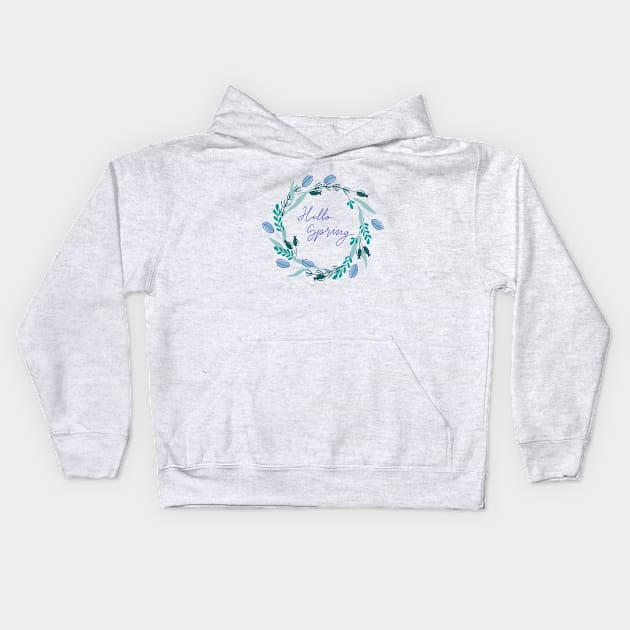 Spring wreath Kids Hoodie by DanielK